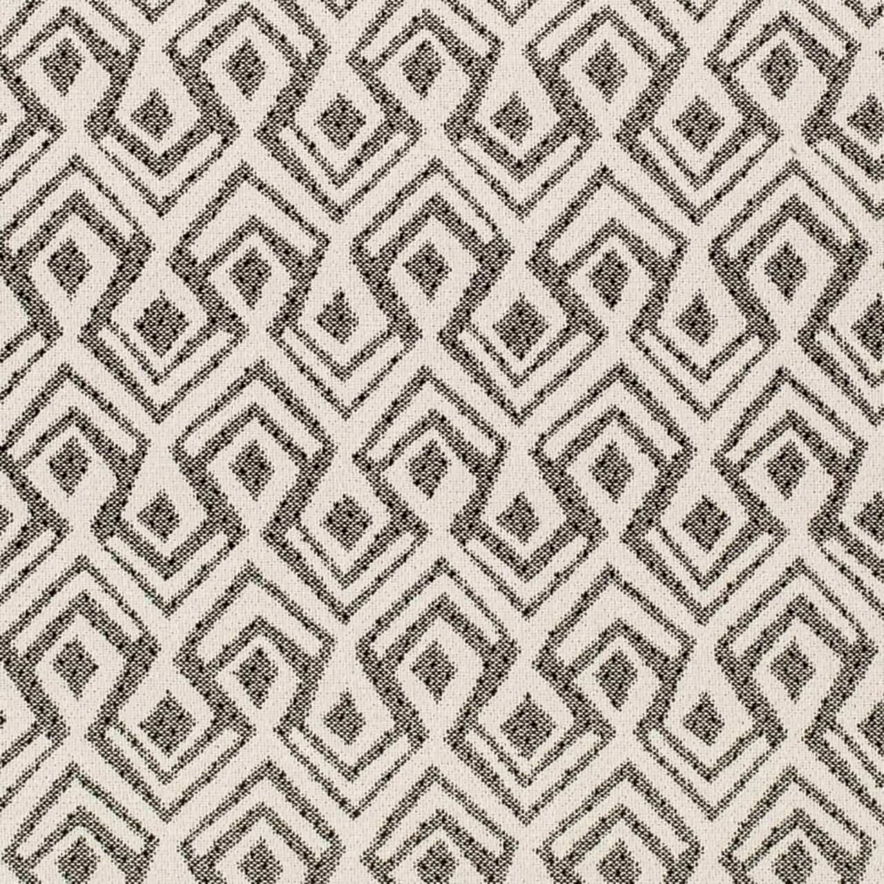 Black Performance Abstract Global Woven Pattern Upholstery Fabric by The Yard - SKU: Joni Ebony